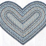 HC-9-119 Denim Drift Heart Braided Rug 20"x30"