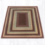 RC-357 Burgundy/Gray/Cream Oblong Braided Rug 8'x10'