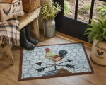 Break Of Day Rooster Weather Vane Hooked Rug 24x36