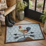 Break Of Day Rooster Weather Vane Hooked Rug 24x36