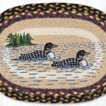 PM-OP-43 Loon Patch Oval Placemat 13"x19"