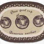 PM-OP-133 One Good Cup Oval Placemat 13"x19"