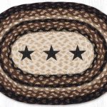 PM-OP-313 Black Stars Oval Placemat 13"x19"