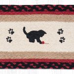 ST-OP-238 Cat and Kitten Oval Stair Tread 27"x8.25"