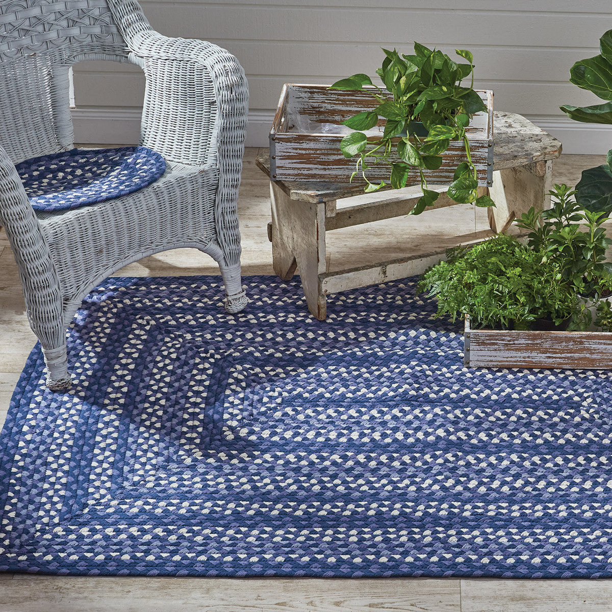 4956-275_2.jpg Bluestone Braided Cotton Rectangular Rug 48" x 72" - Image 1