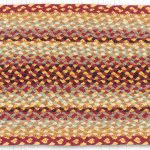 C-357 Burgundy/Gray/Cream Jute Table Runner 13"x36"
