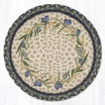 PM-RP-503 Olive Border Printed Round Placemat 15"x15"