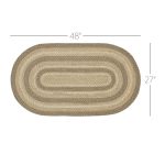 Cobblestone Jute Rug Oval w/ Pad 27x48 - Image 3