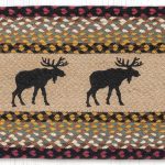 OP-19 Black Moose Oval Table Runner 13"x36"