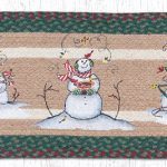 OP-508 Snowmen Oval Table Runner 13"x36"