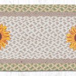 OP-529 Tall Sunflowers Oval Table Runner 13"x36"