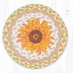 MSPR-529 Sunflower Printed Round Trivet 10"x10"