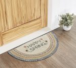 Kaila Happy Spring Jute Rug Half Circle 19.5x36
