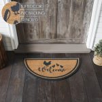 Down Home Hen & Chicks Coir Welcome Rug Half Circle 16.5x33 - Image 5