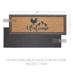 Down Home Hen & Chicks Coir Welcome Rug Rect 17x48 - Image 3