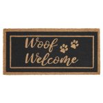 Woof Welcome Coir Rug Rect 17x36 - Image 2