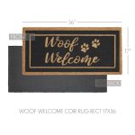 Woof Welcome Coir Rug Rect 17x36 - Image 3