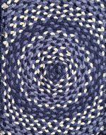 Bluestone Braided Cotton Rectangular Rug 48" x 72" - Image 4