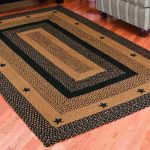 Star Black Braided Rug Rectangle 20 x 30 in.