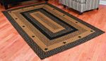 Star Black Braided Rug Rectangle 20 x 30 in.