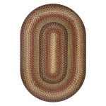 27x45 Gingerbread Oval Braided Jute Rug – Rustic Primitive Accent