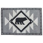 Tribal Hooked Rug 4X6 - Image 2